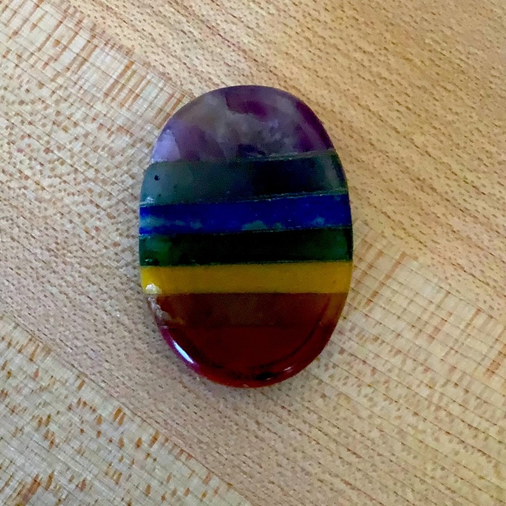 Chakra bonded worry stone